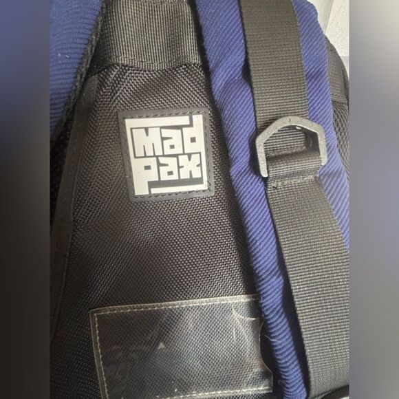 Navy Blue Geometric Men\'s Backpack by Mad Pax main image 5